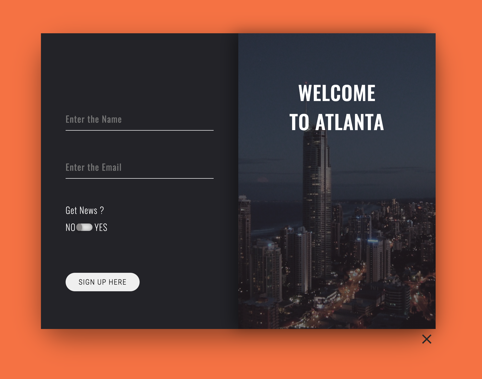 Custom Sign-up Form